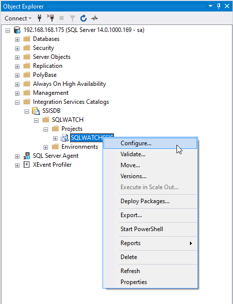 SQLWATCH SSIS Configuration